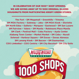 krispy kreme stores with free doughnuts
