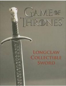 game of thrones longclaw collectible sword